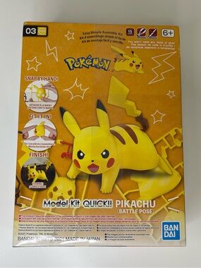 Bandai Pokemon Pikachu (Battle Pose) Model Kit Quick!! NIB